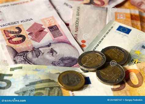 Croatia Joins The Eurozonecroatian Banknotes And European Banknotes