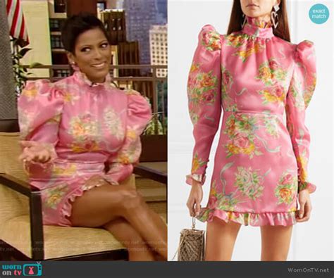 Wornontv Tamron Halls Pink Floral Mini Dress On Live With Kelly And Ryan Clothes And
