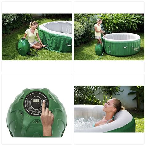 Coleman 54131e Saluspa Inflatable Hot Tub Spa Pack Of 1 Green And White For Sale From United States