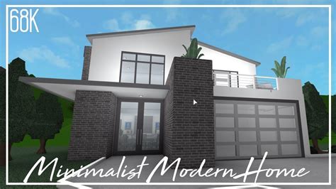 Roblox Welcome To Bloxburg Minimalist Modern Home Youtube