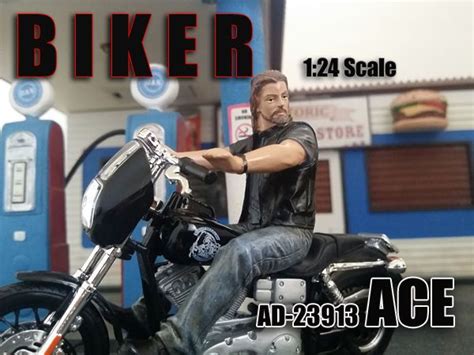 Scale American Diorama Figure Biker Ace Ad Scale Models Van For Sale Car Model