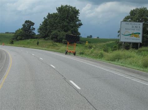 Iowa Interstate 80 Westbound Cross Country Roads