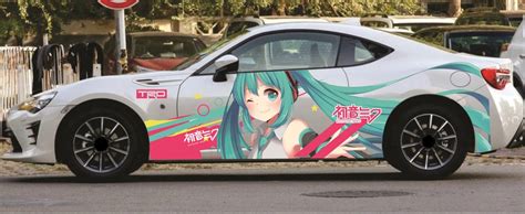 Anime ITASHA Hatsune Miku Car Wrap Door Side Stickers Decal Fit With A