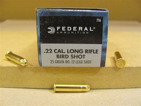50 Round Box Federal 22 Lr Cal Long Rifle Bird Shot 25 Grain No 12