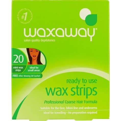 Buy Waxaway Ready To Use Wax Strips Mini 20 Pack Online Chempro Chemists