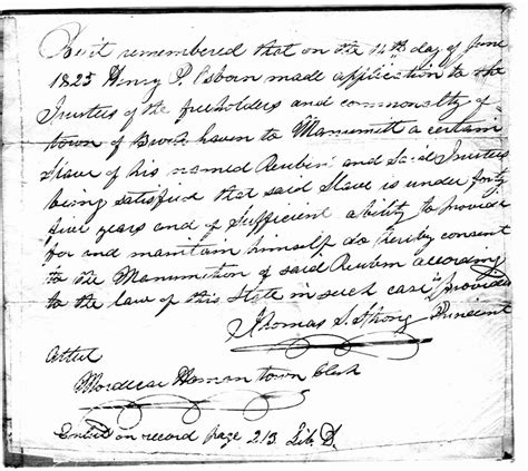 Long Island Document Of Slaverycertificates Of Manumition And Freedom
