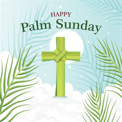 Happy Palm Sunday Illustration 4647007 Vector Art At Vecteezy