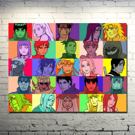 Naruto Shippuden Poster Main Characters Art Silk Wall Posters 13x18
