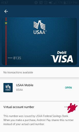 We can generate a.txt file that contains the email address and password with security question answers. USAA Visa Debit card now working - Android Forums at AndroidCentral.com