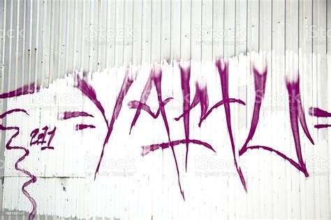 Graffitti On The Side Of A Metal Building Stock Photo Download Image