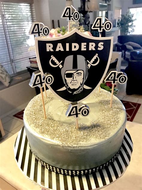 Football Cake Raiders Husband 40th Birthday Football Cake Raiders Birthday Cake Cakes