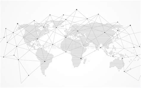 Global Network Connection World Map Point And Line Composition Concept