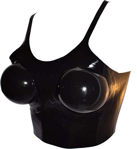 Rubberfashion Latex Bra With Inflatable Cups Breasts Waistlength Latex Bustier With Refined