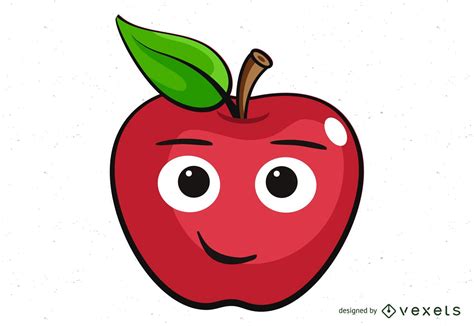 Cute Apple Cartoon Illustration Vector Download
