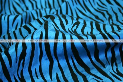 Flocking Zebra Taffeta Fabric By The Yard Teal Prestige Linens