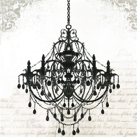 Each canvas is hand cut and wrapped, featuring a. Black Chandelier II Canvas Art by PI Galerie | Black ...