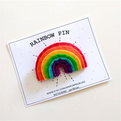 Rainbow Pin Etsy