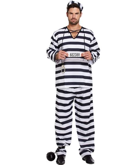 Joke Shop Mens Convict Costume