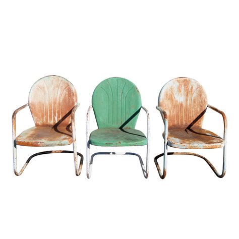 Check out these great sales on outdoor metal rocking chairs. (3) Vintage Metal Outdoor Patio Tulip ChairsPRICE REDUCED ...