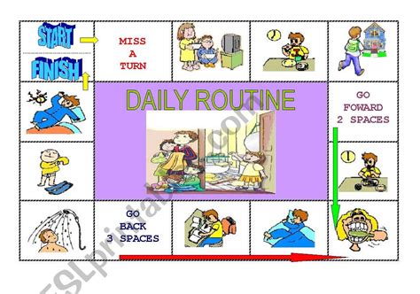 Telling Time Board Game Daily Routine Activities For Vrogue Co