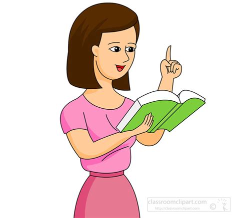 Reading Clipart A Teacher Reading From A Book Classroom Clipart