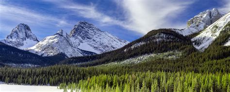 Canadian Rockies Winter Mountains Panoramic Fine Art Print Photos By