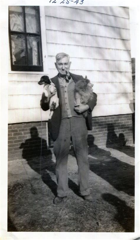 Vintage Photograndpa And His Dogs 1940s Original Found Etsy