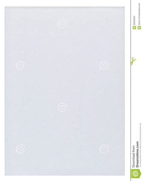 Piece Of White Blank Paper Stock Photo Image 39464052