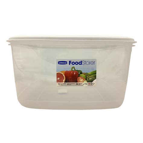 Whitefurze 10 Litre Food Storer Plastic Storage Box Container With