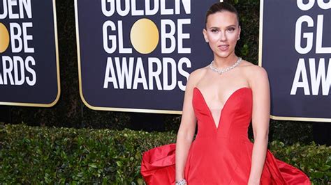 Scarlett Johansson At Golden Globes 2020 In Stunning Red Dress