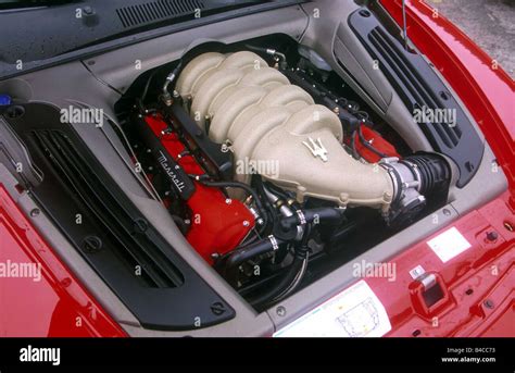 Car Maserati Spyder Cambiocorsa Convertible Model Year Red View In Engine Compartment