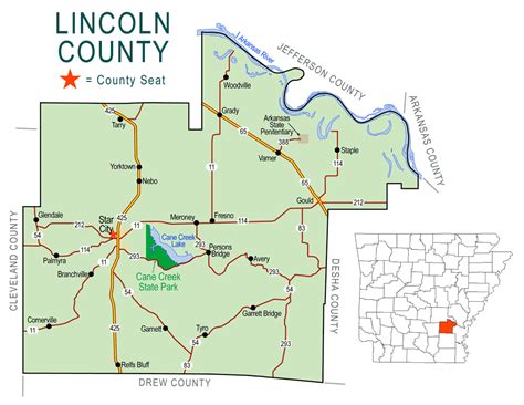Lincoln County Map Encyclopedia Of Arkansas