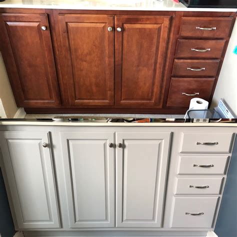 Prestige paints is not associated or affiliated with behr in any way. Refinished vanity with the Behr color Silver Bullet ...