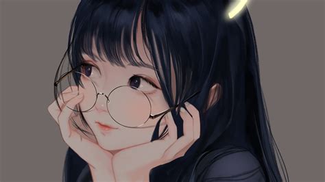Cute Anime Girl With Glasses Wallpapers