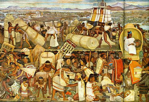 Diego Rivera La Gran Ciudad De Tenochtitlan 1945 Flickr