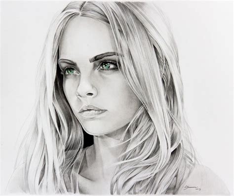 Рисунок девушки простым карандашом красивое лицо