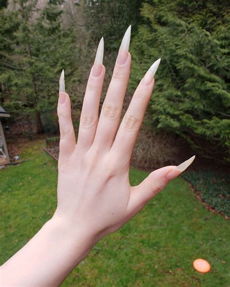 Pin By Triniti Mcgee On Nails In 2021 Long Natural Nails Vampire Nails Long Nails