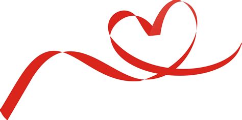 Download Hd Heart Ribbon Png Red Ribbon Heart Png Transparent Png