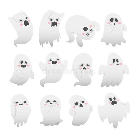 Ghost Character Vector Characters Stock Vector Illustration Of Cute