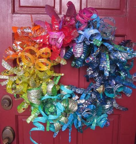 Recycled Crafts Plastic Bottle Flower Wreath Dollar Store Crafts