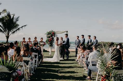 Tropical Bliss Lush Beachfront Wedding At A Palm Farm Estate In Hawaii