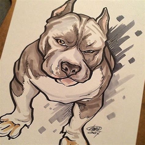 Pin By Jade On To Spray Paint Cartoon Drawings Pitbull Art Dog Drawing