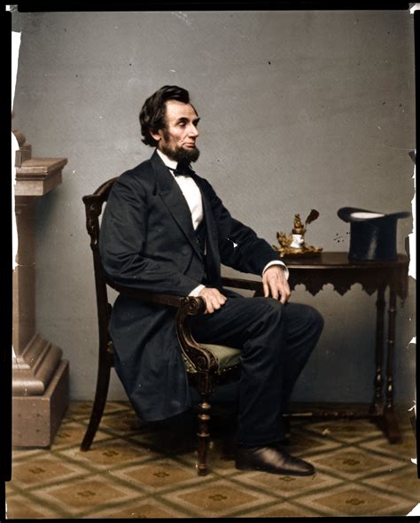 Maybe you would like to learn more about one of these? Colorized photograph of Abraham Lincoln in 1861 : pics