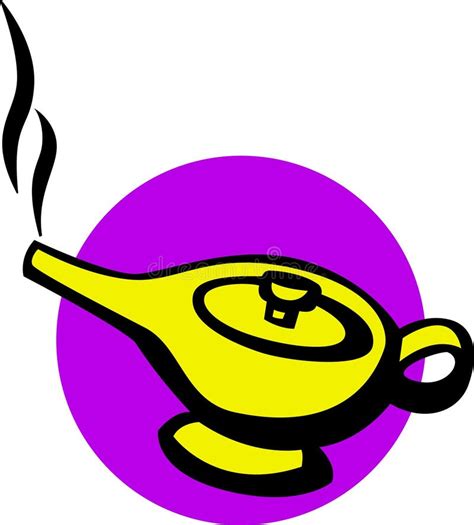 Magic Genie Lamp Vector Illustration Stock Vector Illustration Of