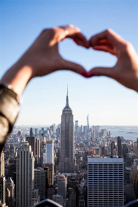 View Of Manhattan Skyline I Love New York City Del Colaborador De