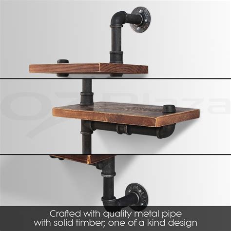 Check out our adjustable shelves selection for the very best in unique or custom, handmade pieces from our living room furniture shops. 3 Level Rustic Industrial DIY Pipe Shelf Adjustable Bookshelf Wall Mount | eBay