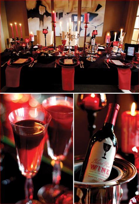 Tomatoes, cranberries, roasted red peppers, beets, etc., then add a dark twist. A Lush VAMPIRE-Style Dinner Party // Hostess with the Mostess®
