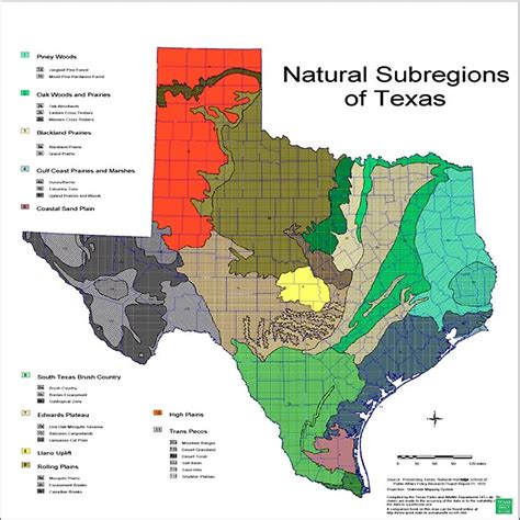 Natural Regions Of Texas Map Map Of Europe