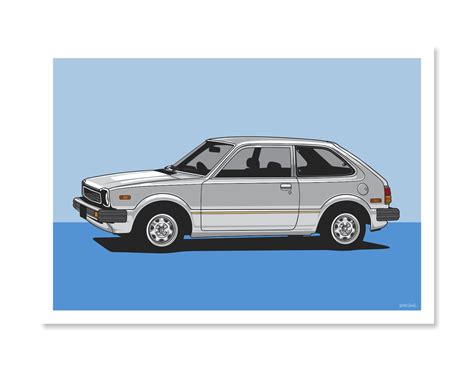 Honda Civic Art Print Define Art Graphic Design Studio