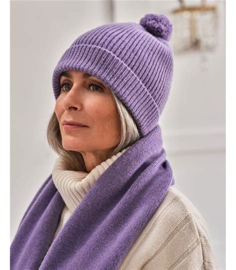 Lavender Marl Womens Essential Lambswool Hat Woolovers Us